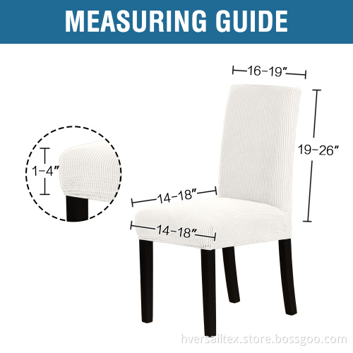 Stretch White Spandex Dining Cover Set of 2/4/6